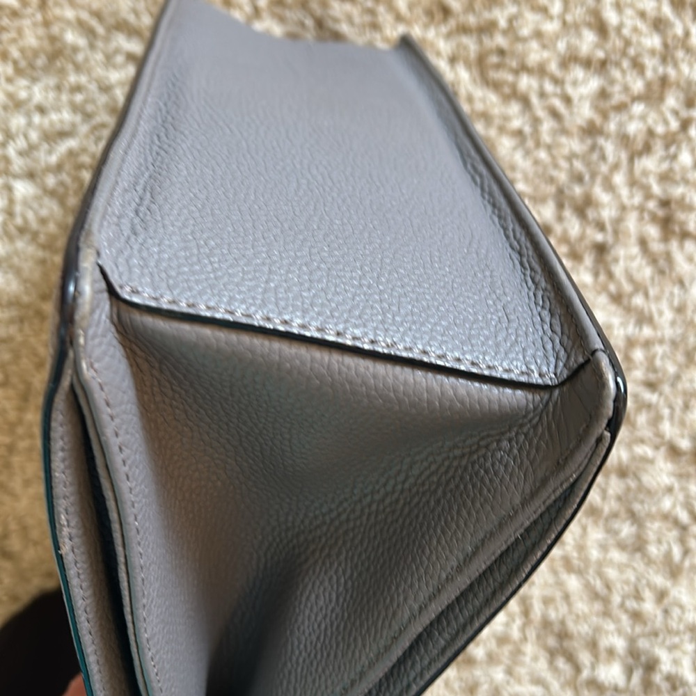 Kate Spade Mulberry Street Gray Pebbled Leather Crossbody Hand Bag- Gorgeous! - Picture 8 of 13